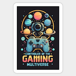 Controller of the Gaming Multiverse futuristic Space themed Gaming Sticker